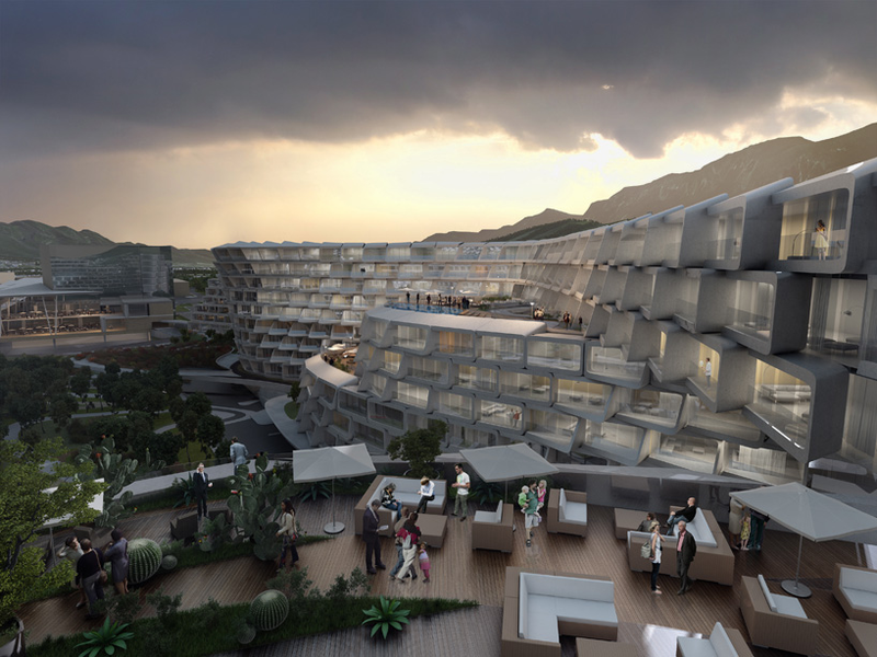 Illustration for article titled El debut de Zaha Hadid en México es un futurista complejo residencial